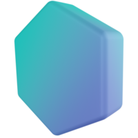 ícone de renderização 3d prisma hexagonal png