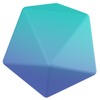 icono de renderizado 3d de la icosfera png