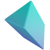 prisme triangulaire icône de rendu 3d png