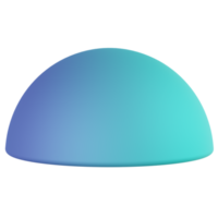 icône de rendu 3d demi-sphère png