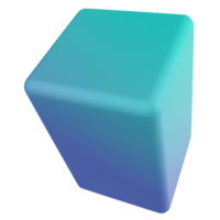 ícone de renderização 3d cubóide png