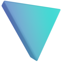 ícone de renderização 3d triangular de prisma png