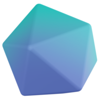 Icosphere 3D Render Icon png