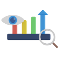 Analysis Insight 3D Render Icon png