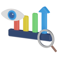 Analysis Insight 3D Render Icon png