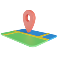 icono de representación 3d de marca de ubicación png