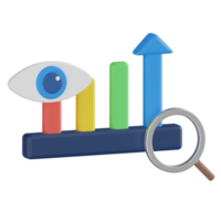 Analysis Insight 3D Render Icon png