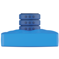 Serverdatenleck 3D-Rendersymbol png