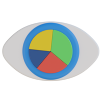 icône de rendu 3d de visualisation graphique à secteurs png