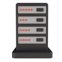 Data Center 3D Render Icon png