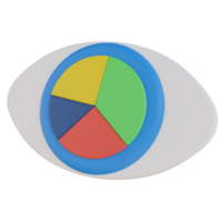 Pie Chart Visualisation 3D Render Icon png