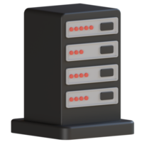 Data Center 3D Render Icon png