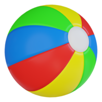 ícone de renderização 3d de bola de praia png