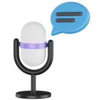 ícone de renderização 3d de mensagem de rádio