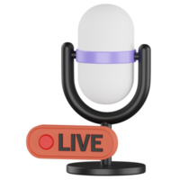 Live Broadcast 3D Render Icon png