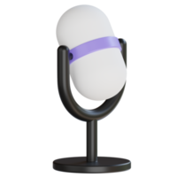 icône de rendu 3d du microphone png