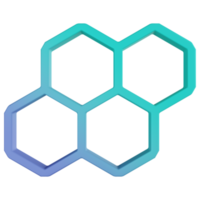 Honeycomb 3D Render Icon png