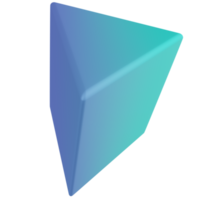 prisme triangulaire icône de rendu 3d png