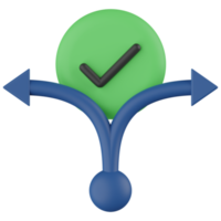 Decision Making 3D Render Icon png