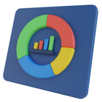 Data Analytics 3D Render Icon png