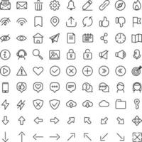 Set of general line icons vector