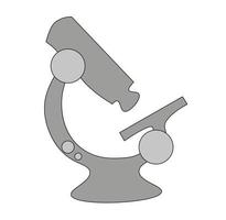 Microscope illustration vector. Chemistry, pharmaceutical, microbiology, science, research symbol and icon. Doodle minimalistic style.