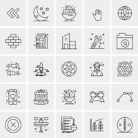 25 iconos de negocios universales vector ilustración de icono creativo para usar en proyectos relacionados con la web y dispositivos móviles