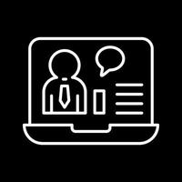 Online Job Interview Vector Icon