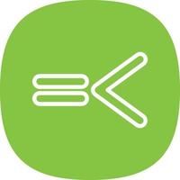 Less Than Equal Vector Icon Design