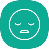 Frown Open Vector Icon Design