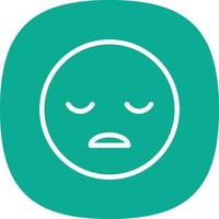 Frown Open Vector Icon Design