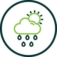 Cloud Sun Rain Vector Icon Design