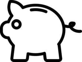 Piggy Bank Vector Icon Design