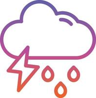 Cloud Showers Heavy Vector Icon Design