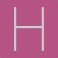 H Square Vector Icon Design