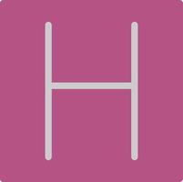 H Square Vector Icon Design