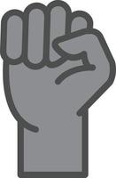 Fist Raised Vector Icon Design