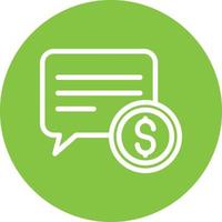 Comment Dollar Vector Icon Design