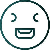 Laugh Squint Vector Icon Design