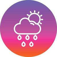 Cloud Sun Rain Vector Icon Design