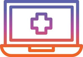 Laptop Medical Vector Icon Design