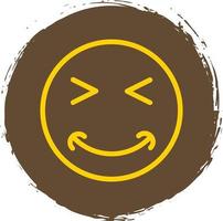 Grin Squint Vector Icon Design