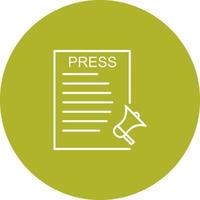 Unique Press Releases Vector Icon