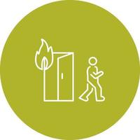 Unique Running from Fire Vector Icon