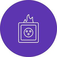 Unique Fire in Socket Vector Icon