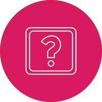 Unique Question Mark Vector Icon