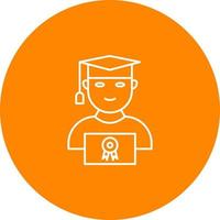 Unique Student Holding Degree Vector Icon