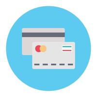 ilustración de vector de tarjeta de crédito en un fondo. símbolos de calidad premium. iconos vectoriales para concepto y diseño gráfico.