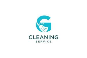 Letter G for cleaning clean service Maintenance for car detailing, homes logo icon vector template.