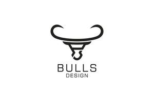 logotipo de letra p, logotipo de toro, logotipo de toro de cabeza, elemento de plantilla de diseño de logotipo de monograma vector